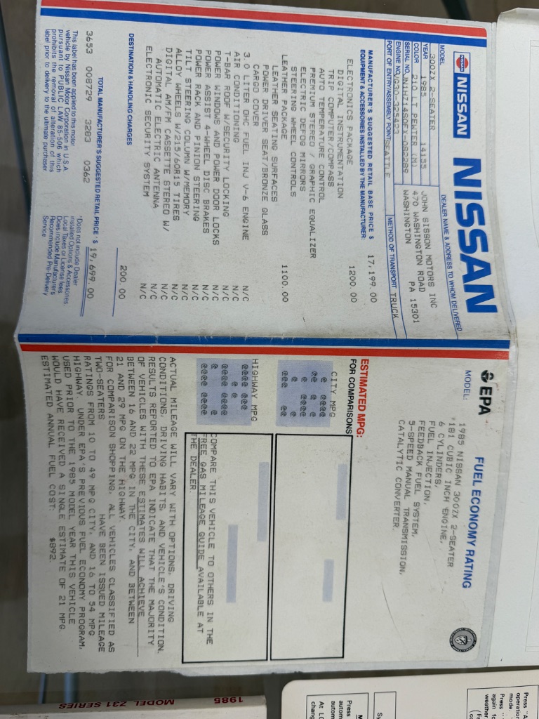 1985 Nissan 300ZX - Photo 105